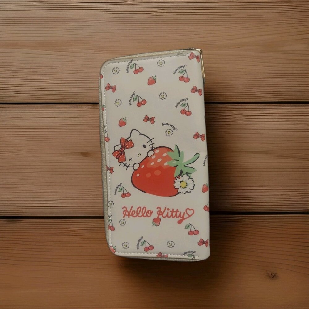 Sweet Style Wallet Hello Kitty Long Clutch Card Holder Wallet Full Zipper Sanrio